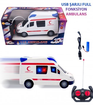 UZAKTAN KUMANDALI ŞARJLI FULL FONK. AMBULANS