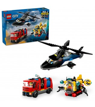 Lego Helikopter İtfaiye Kamyonu Denizaltı 60462