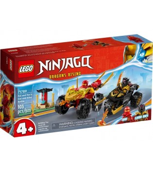 LEGO® NINJAGO® Kai ve Ras'ın Araba ve Motosiklet Savaşı 71789 Oyuncak Yapım Seti