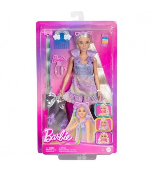 Barbie® Upuzun Muhteşem Saçlı Bebekler-Saç Tasarım Oyun Seti